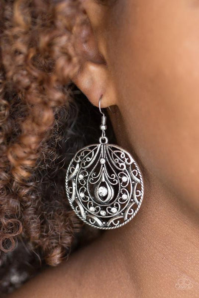 Paparazzi Choose To Sparkle - White Earrings