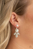 Paparazzi Extra Elite - White Post Earrings