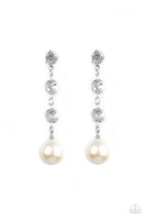 Paparazzi Yacht Scene - White Post Earrings