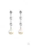 Paparazzi Yacht Scene - White Post Earrings