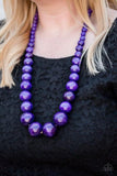 Paparazzi Effortlessly Everglades - Purple Wooden Necklace