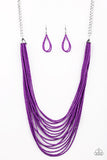 Paparazzi Peacefully Pacific - Purple Necklace