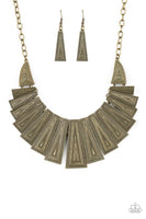 Paparazzi Metro Mane - Brass Necklace