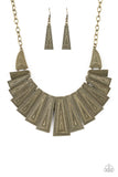 Paparazzi Metro Mane - Brass Necklace