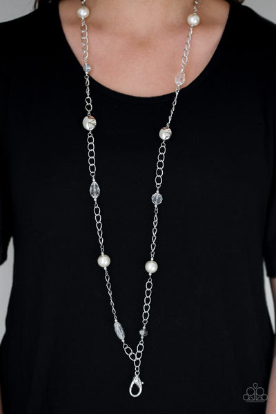Paparazzi Only for Special Occasions - White Lanyard Necklace