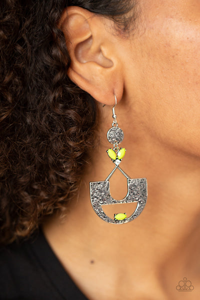 Paparazzi Modern Day Mecca - Yellow Earrings