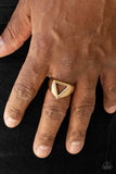 Paparazzi Trident - Gold Men's Ring