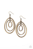 Paparazzi Retro Ruins - Brass Earrings