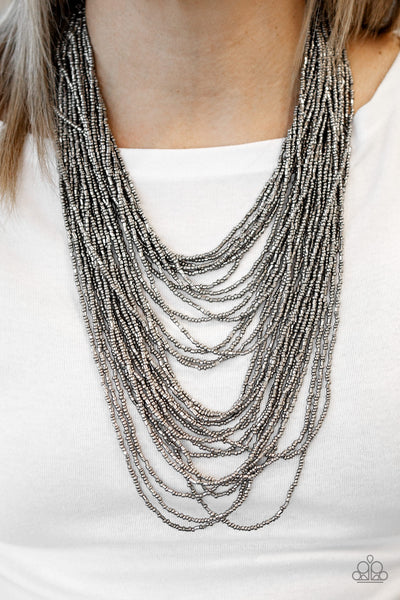 Paparazzi Dauntless Dazzle - Black Necklace