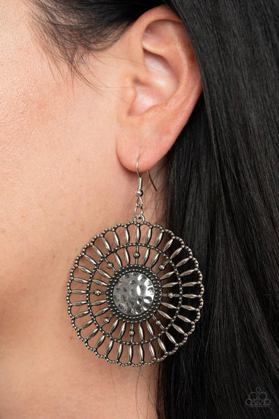 Paparazzi Rustic Groves - Silver Earrings