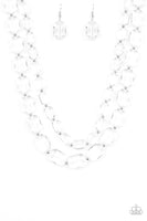 Paparazzi ICE Bank - White Necklace
