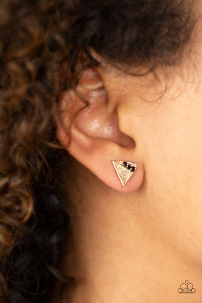 Paparazzi Pyramid Paradise - Black Post Earrings