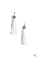 Paparazzi Make Room For Plume - White Earrings
