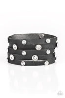 Paparazzi Rhinestone Reputation - Black Wrap Bracelet