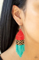 Paparazzi Beautifully BEADazzling- Red Earrings
