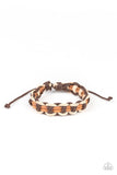 Paparazzi Don't WEAVE Me Hanging - Brown Bracelet