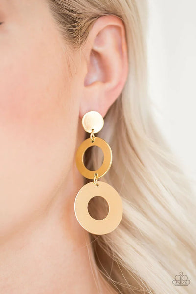 Paparazzi Pop Idol - Gold Post Earrings