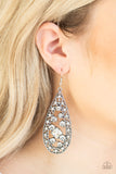 Paparazzi Drop-Dead Dazzle - White Earrings