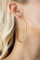 Paparazzi Mega Metro - Gold Hoop Earrings