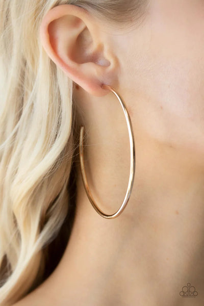 Paparazzi Mega Metro - Gold Hoop Earrings