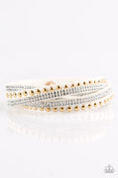 Paparazzi I BOLD You So! - White Wrap Bracelet