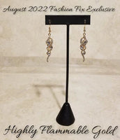 Paparazzi Highly Flammable - Gold Earrings