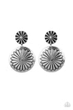 Paparazzi Fierce Florals - Silver Post Earrings