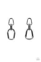 Paparazzi Harmonic Hardware - Black Post Earrings