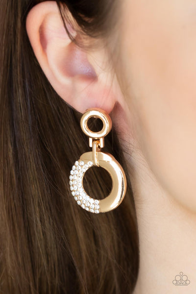 Paparazzi Modern Motivation - Gold Post Earrings