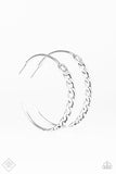 Paparazzi Metro Skylines Silver Hoop Earrings
