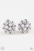 Paparazzi Par Pearl - Silver Clip-On Earring