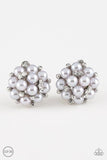 Paparazzi Par Pearl - Silver Clip-On Earring
