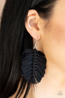 Paparazzi Knotted Native - Black Earrings