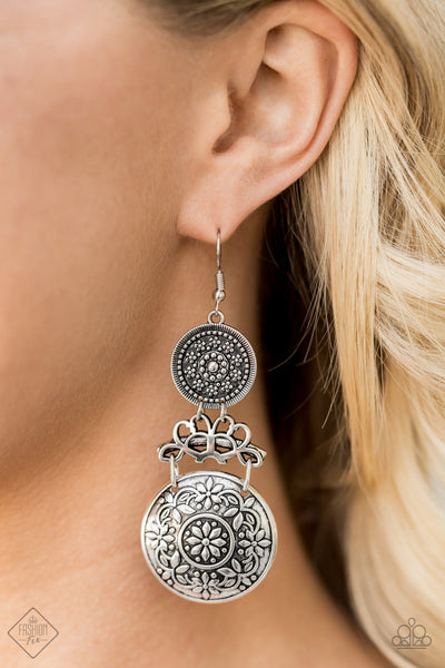 Paparazzi Garden Adventure - Silver Earrings