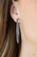 Paparazzi Subtly Sassy - Silver Clip-On Hoop Earrings