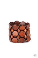 Paparazzi Cruising Coronado - Brown Bracelet