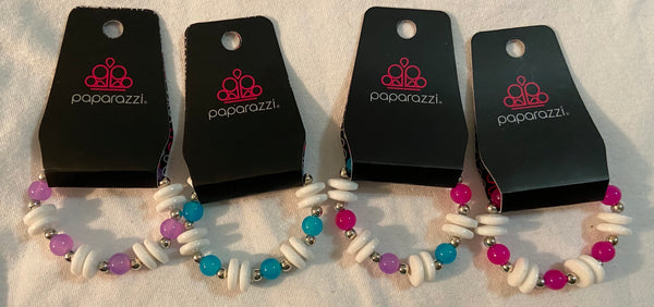 Paparazzi Starlet Shimmer White beaded bracelets