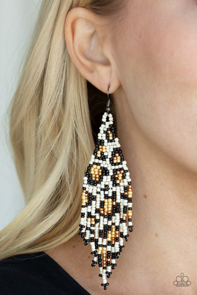 Paparazzi Bodacious Bombshell - White Earrings