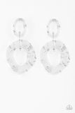 Paparazzi Confetti Congo - White Post Earrings