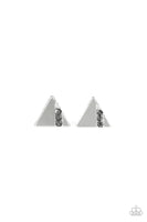 Paparazzi Pyramid Paradise - Silver Post Earrings