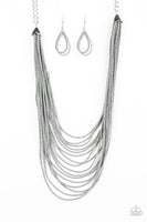 Paparazzi Peacefully Pacific - Silver Necklace