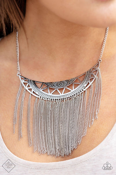 Paparazzi Empress Excursion - Silver Necklace