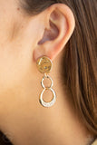 Paparazzi Reshaping Refinement - Gold Clip-On Earrings
