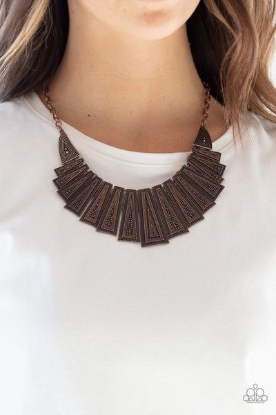 Paparazzi Metro Mane - Copper Necklace