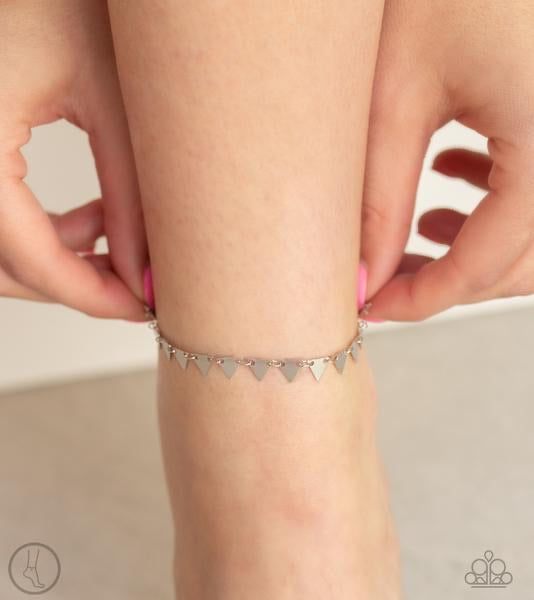 Paparazzi Sand Shark - Silver Anklet