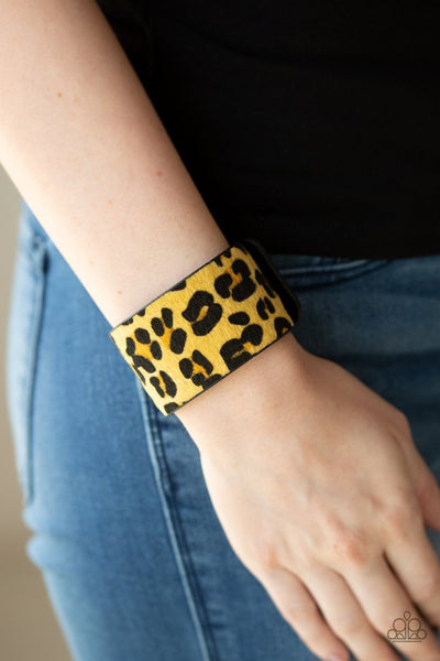 Paparazzi Cheetah Cabana - Yellow Wrap Bracelet
