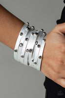 Paparazzi Go-Getter Glamorous - Silver Wrap Bracelet