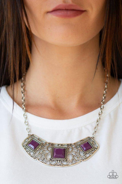 Paparazzi Feeling Inde-PENDANT - Purple Necklace