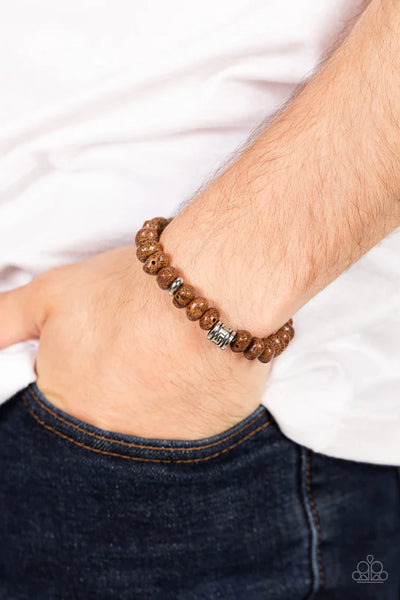 Paparazzi Natural State of Mind - Brown Urban Bracelet