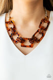 Paparazzi Sizzle Sizzle - Brown Necklace